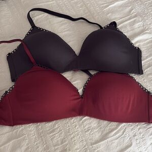 Women's GAP Black and Red Bras.